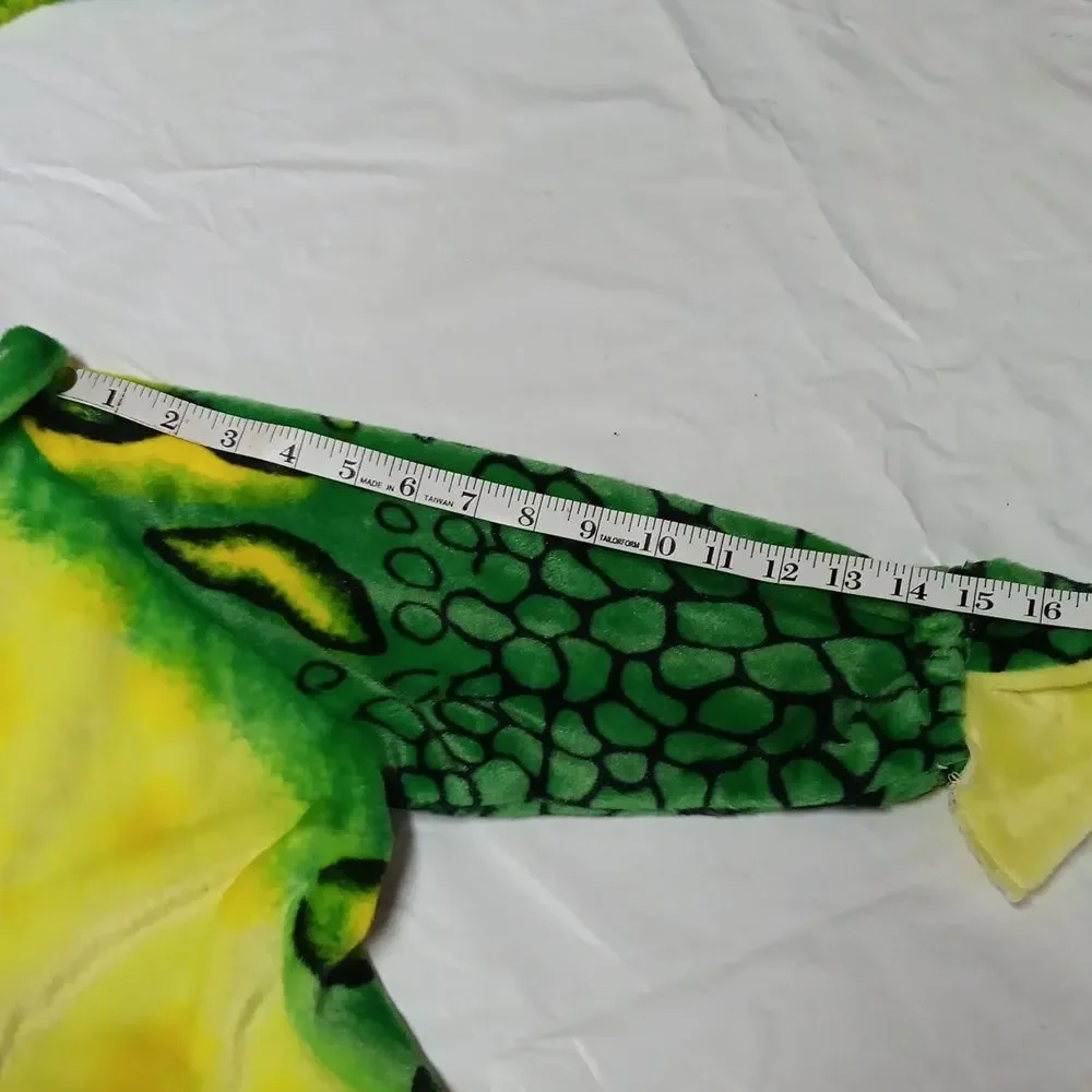 Kids Dinosaur Costume - Green and Yellow Toddler Size (2/3) Years Preowned